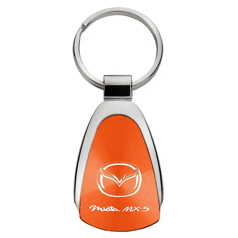 Mazda Miata Mx5 Tear Drop Key Ring (Orange) 1