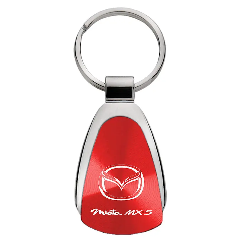 Mazda Miata Mx5 Tear Drop Key Ring (Red) 1