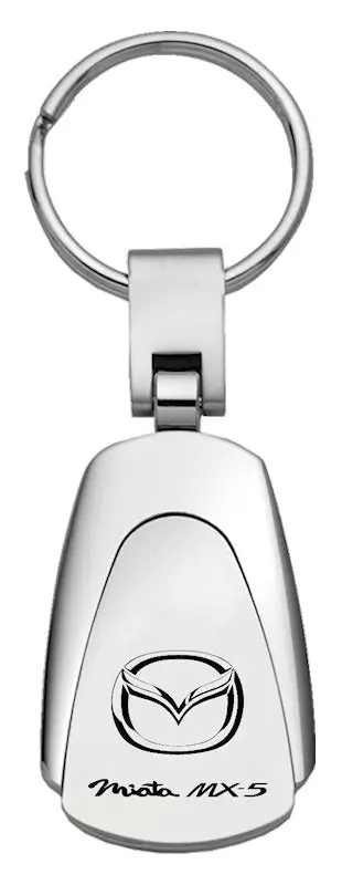 Mazda Miata Mx5 Tear Drop Keychain (Chrome) 1