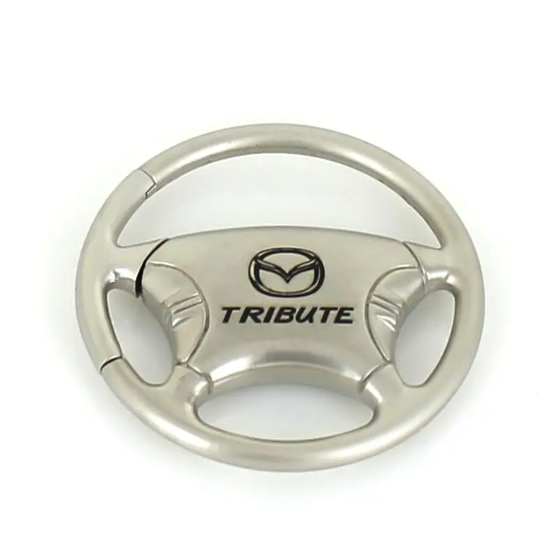 Mazda Tribute Steering Wheel Keychain (Chrome) 1