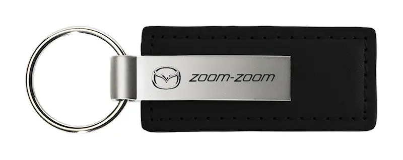 Mazda Zoom-Zoom Leather Keychain (Black) 1