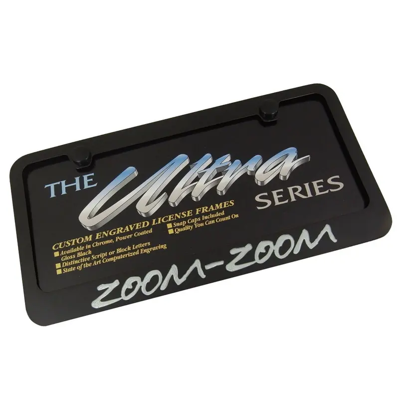 Mazda Zoom Zoom License Plate Frame (Black) 1