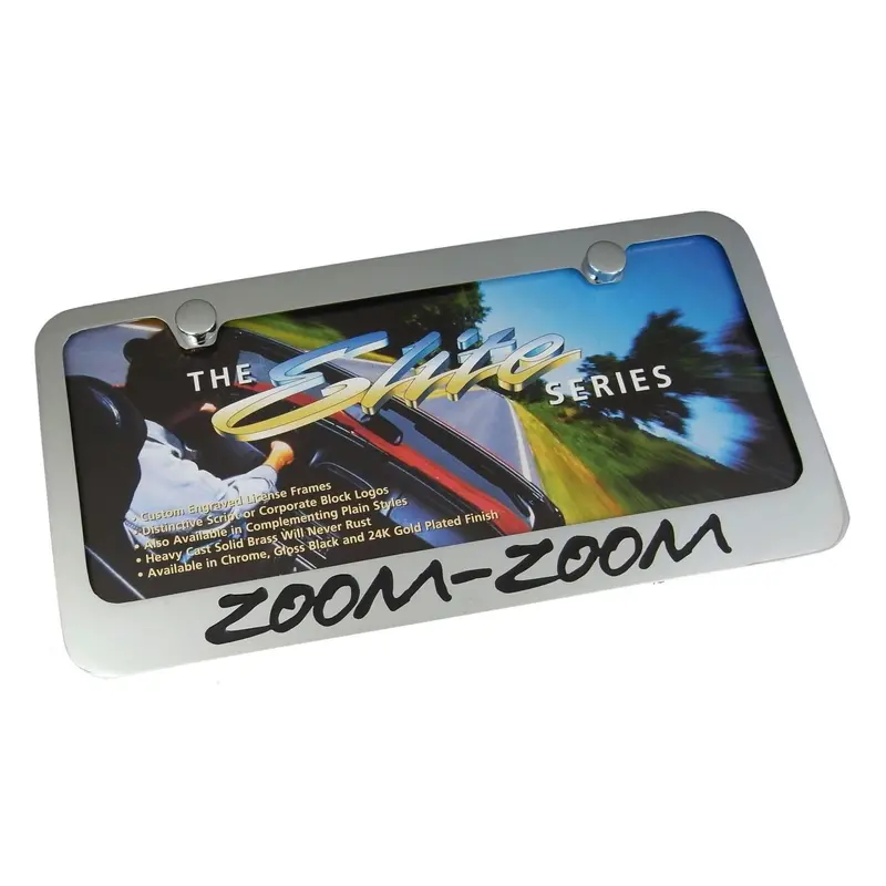 Mazda Zoom Zoom License Plate Frame (Chrome) 1