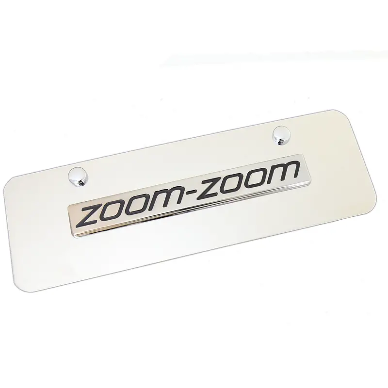 Mazda Zoom Zoom Mini License Plate (Chrome) 1