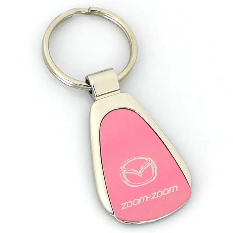 Mazda Zoom Zoom Tear Drop Key Ring (Pink) 1