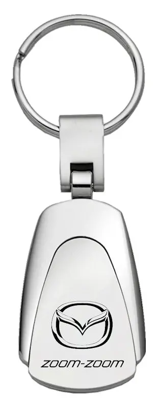 Mazda Zoom Zoom Tear Drop Keychain (Chrome) 1