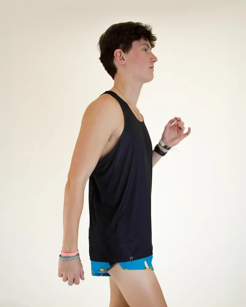 Men's Black Performance Singlet 2