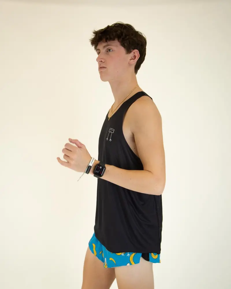 Men's Black Performance Singlet 3