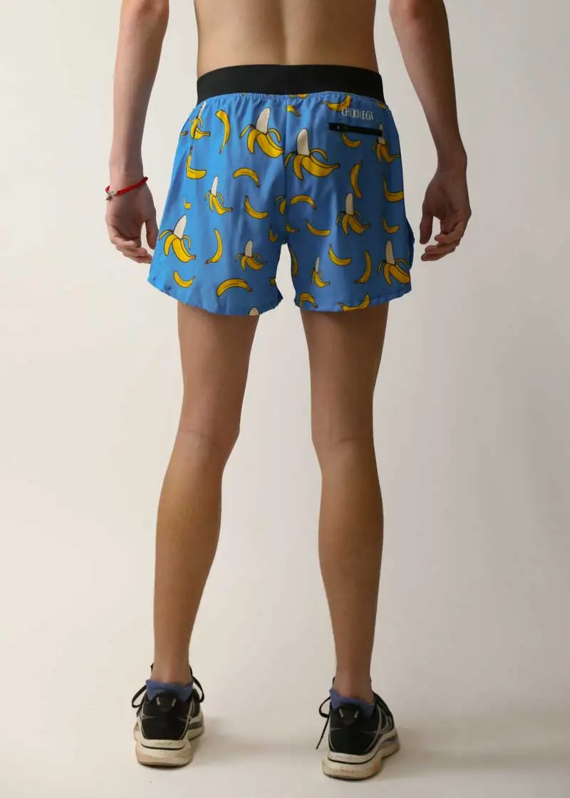 Men's Blue Bananas 4" Half Split Shorts 4