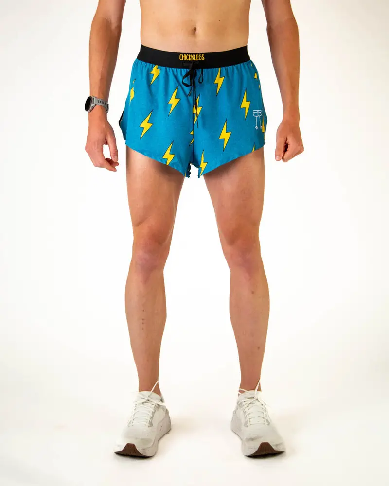 Men's Blue Bolts 2" Ds Split Shorts 1