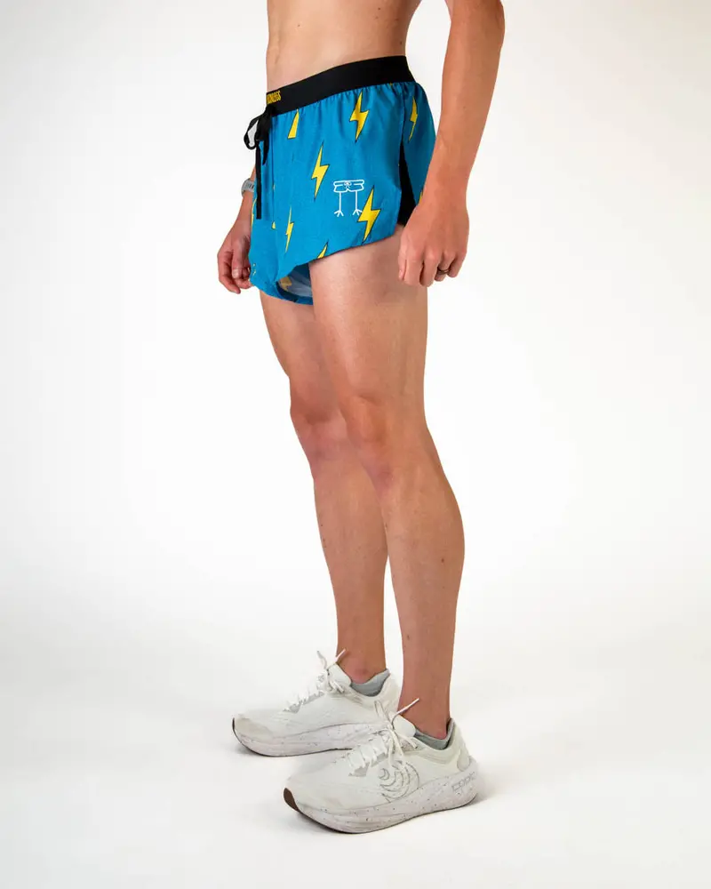 Men's Blue Bolts 2" Ds Split Shorts 3