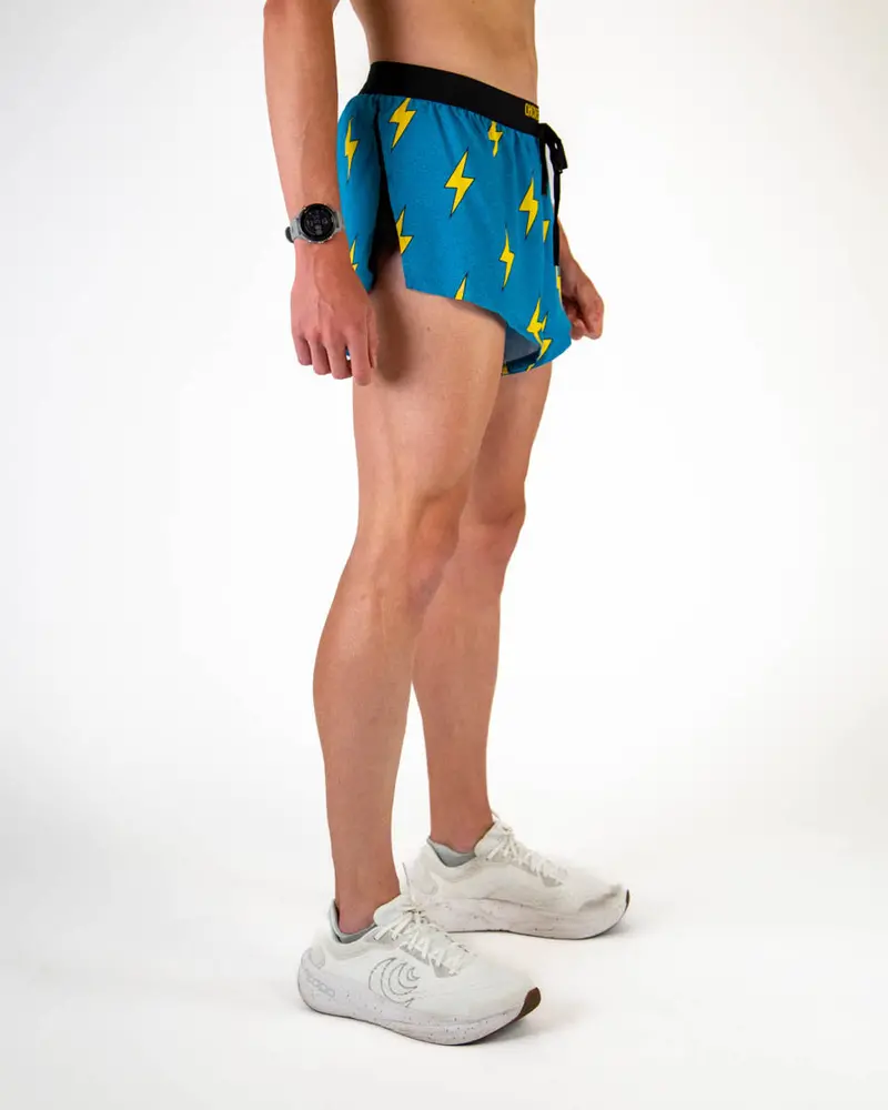 Men's Blue Bolts 2" Ds Split Shorts 4