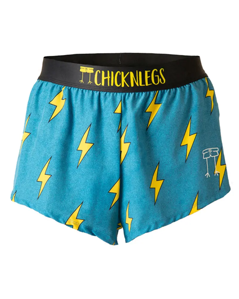 Men's Blue Bolts 2" Split Shorts 1