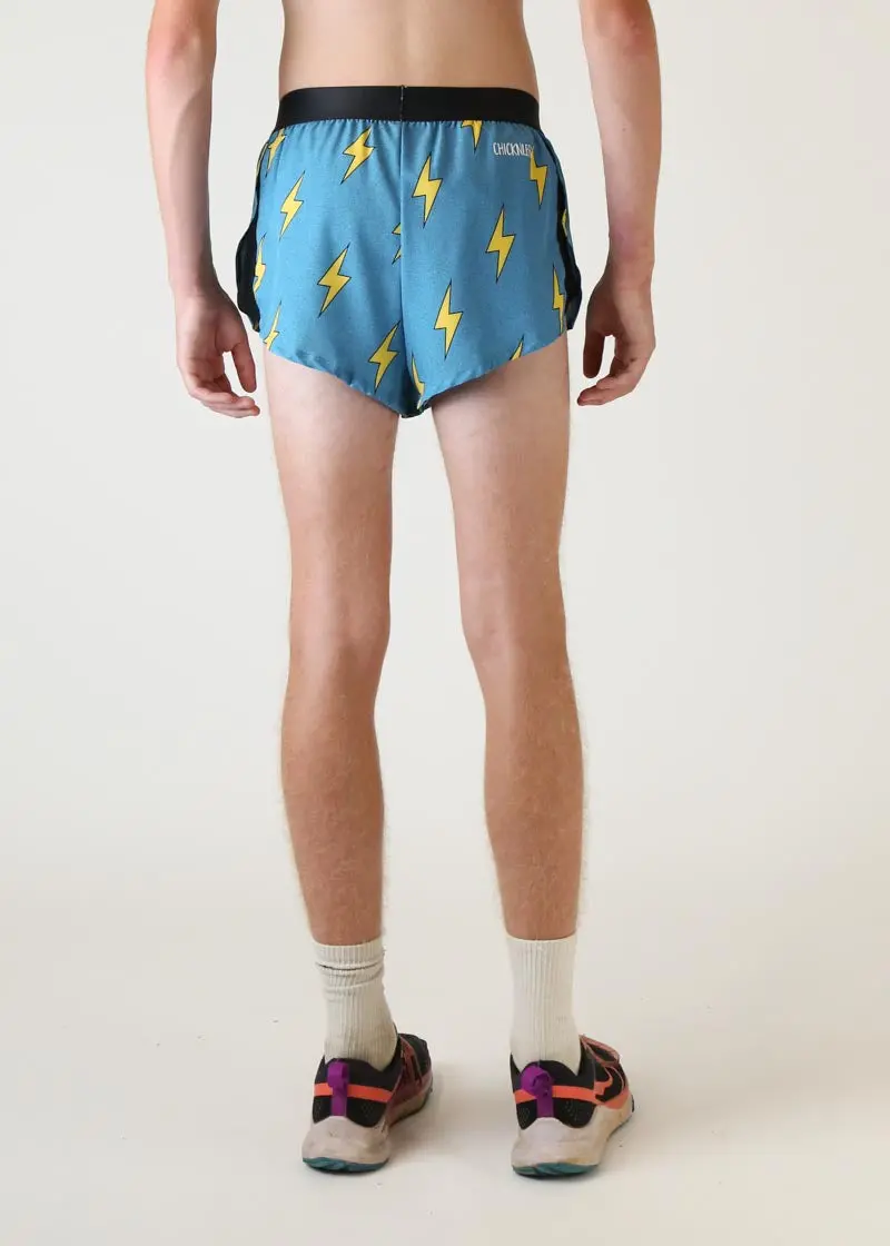 Men's Blue Bolts 2" Split Shorts 5