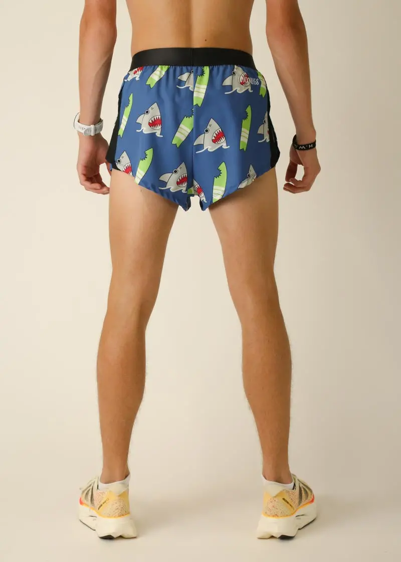 Men's Blue Sharks 2" Split Shorts 5