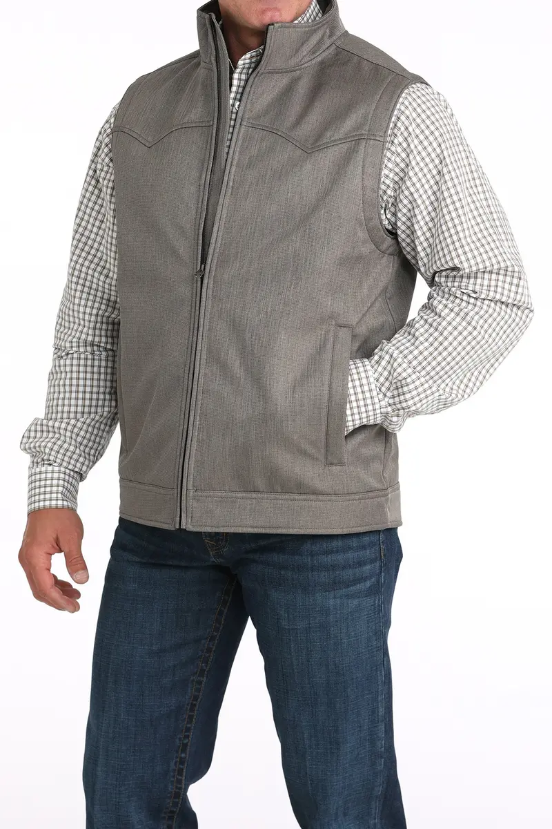 Mens Brown Herringbone Cc Bonded Vest 2