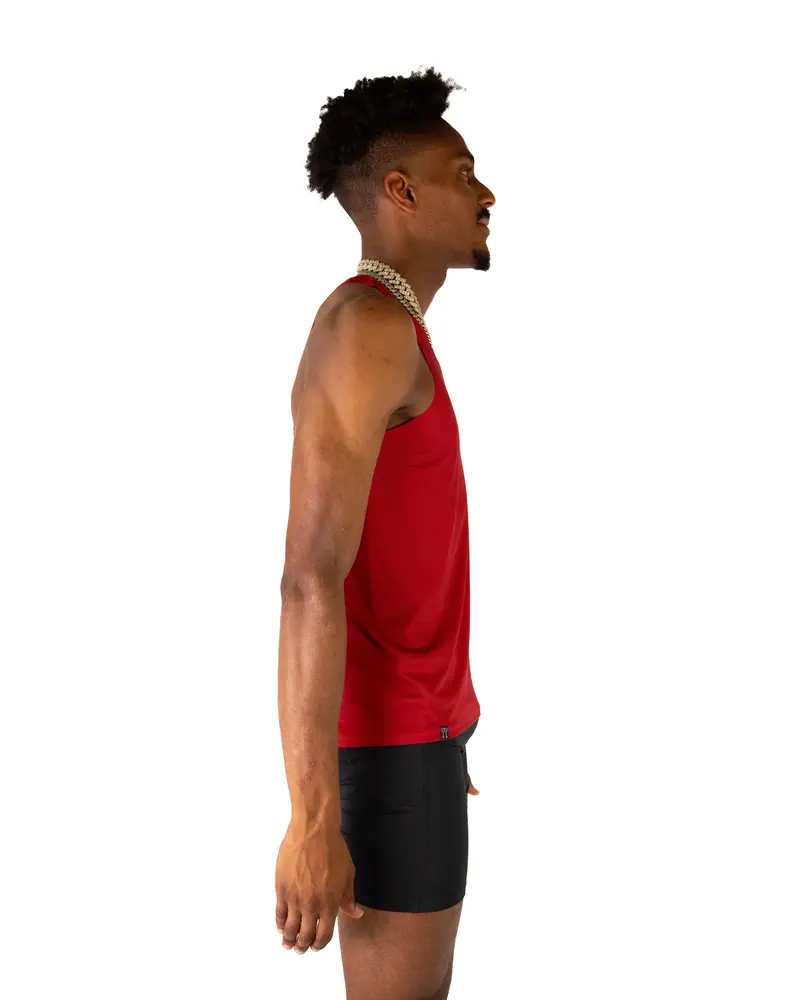 Men's Cardinal Red Performance Singlet 3