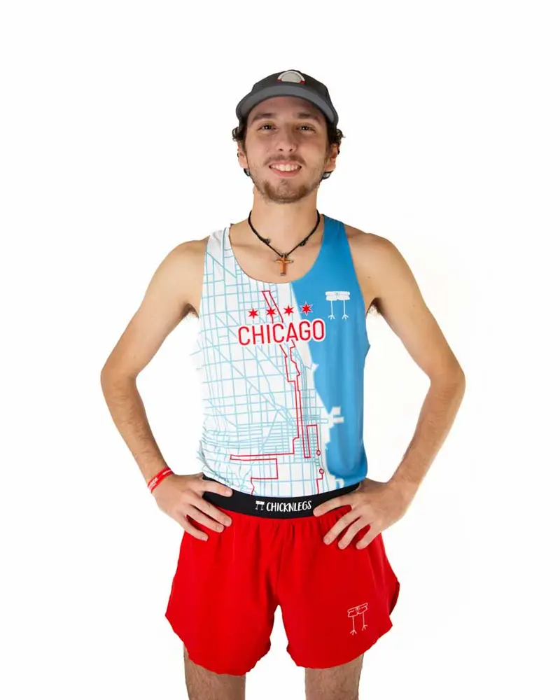 Men's Chicago Marathon Course Singlet 1