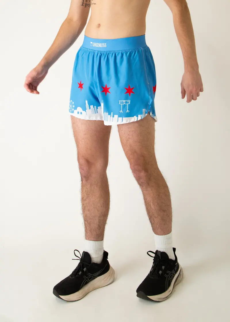 Men's Chicago Skyline 4" Half Split Shorts 2