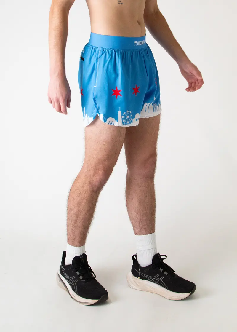 Men's Chicago Skyline 4" Half Split Shorts 3