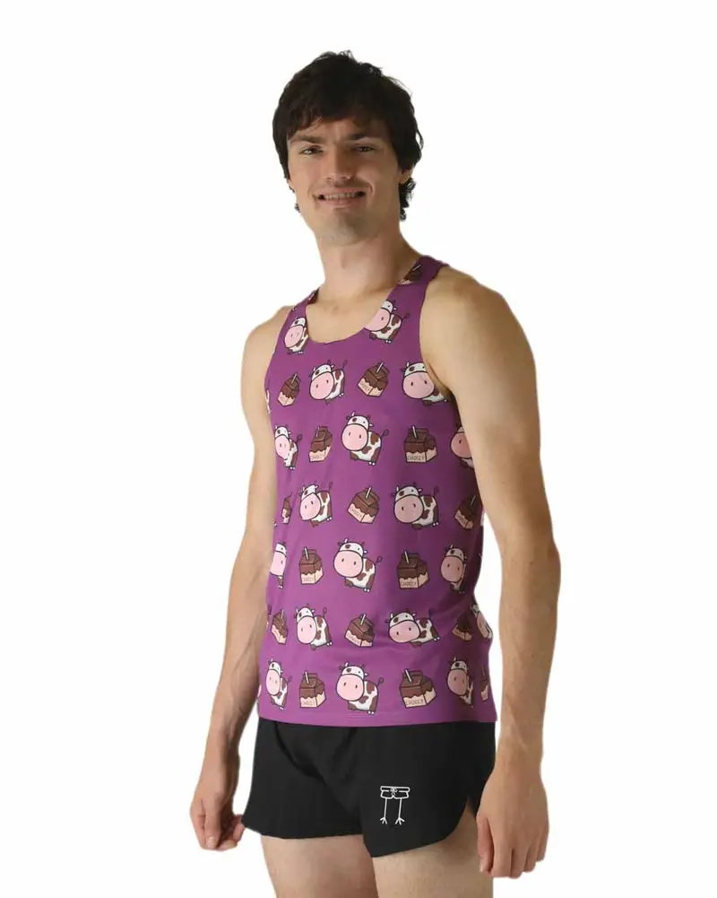 Men's Choccy Cows Performance Singlet 1