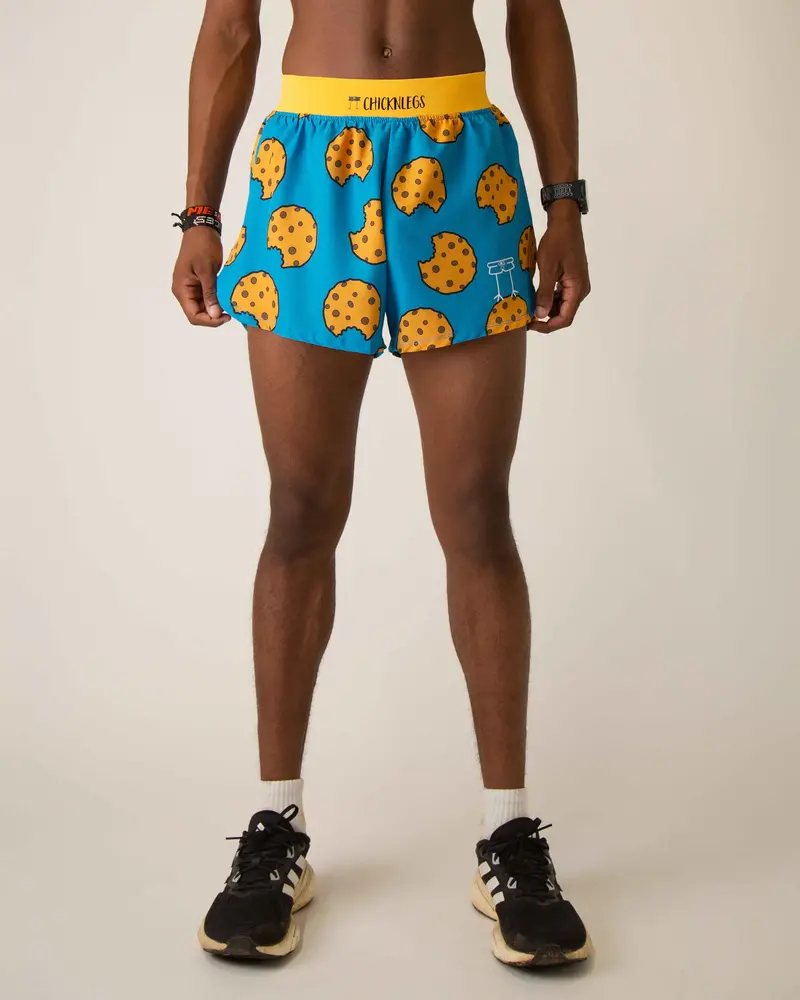 Men's Chocolate Chip Cookies 4" Half Split Shorts 1
