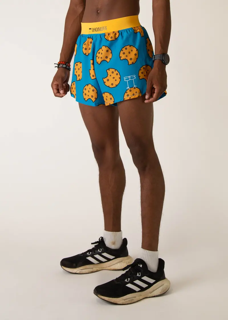 Men's Chocolate Chip Cookies 4" Half Split Shorts 2