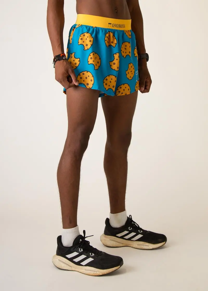 Men's Chocolate Chip Cookies 4" Half Split Shorts 3