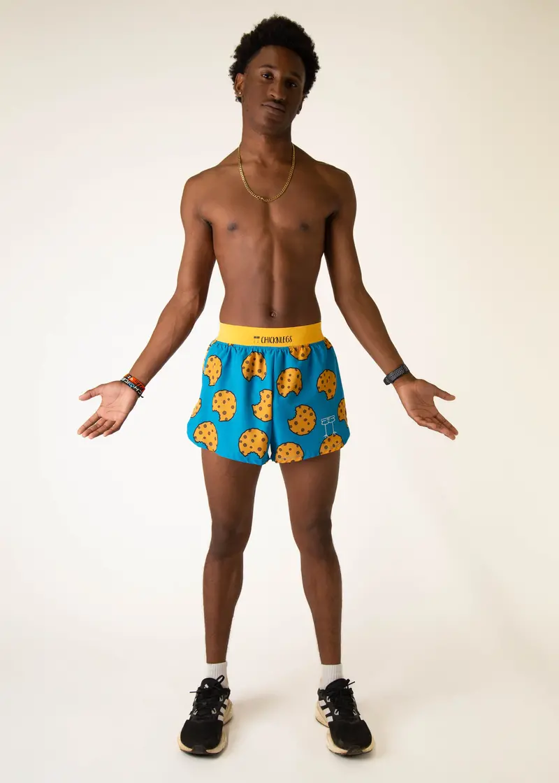 Men's Chocolate Chip Cookies 4" Half Split Shorts 5