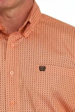 Mens Coral Print Cinch Long Sleeve Shirt 2
