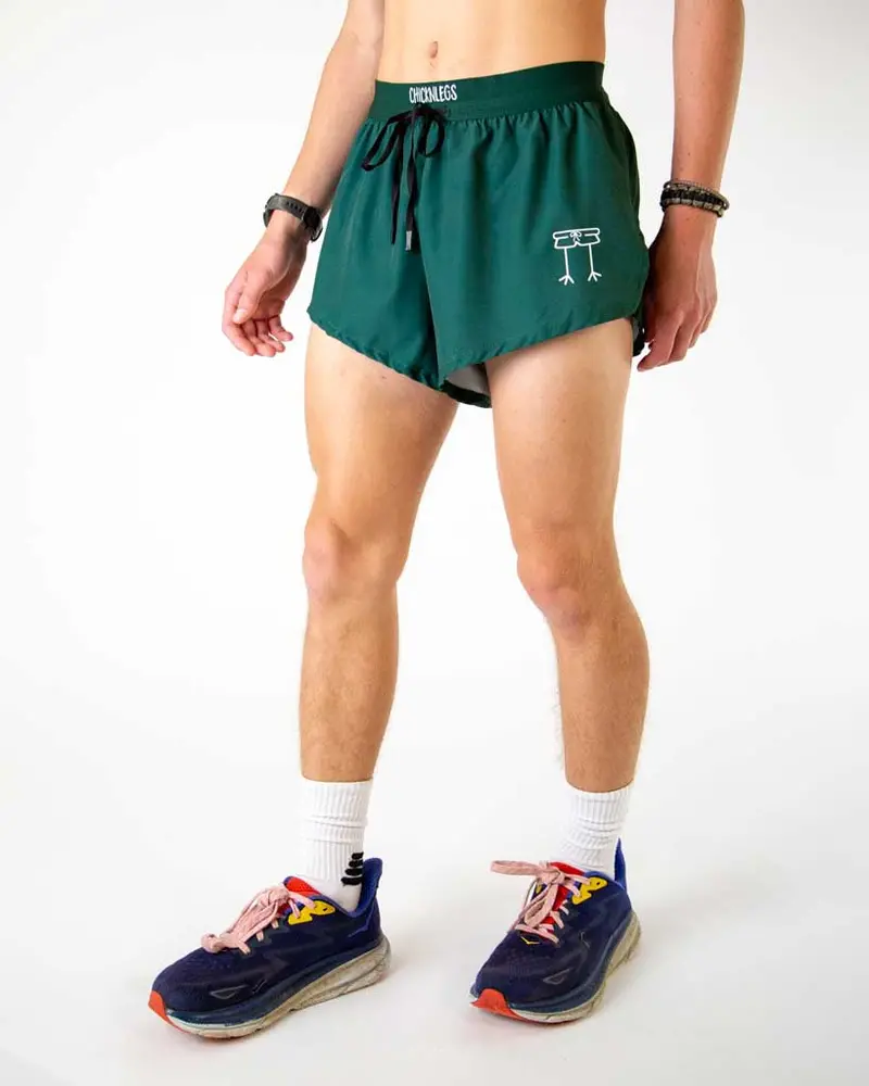 Men's Forest Green 2" Ds Split Shorts 3