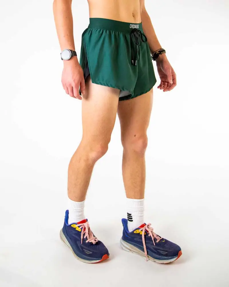 Men's Forest Green 2" Ds Split Shorts 4