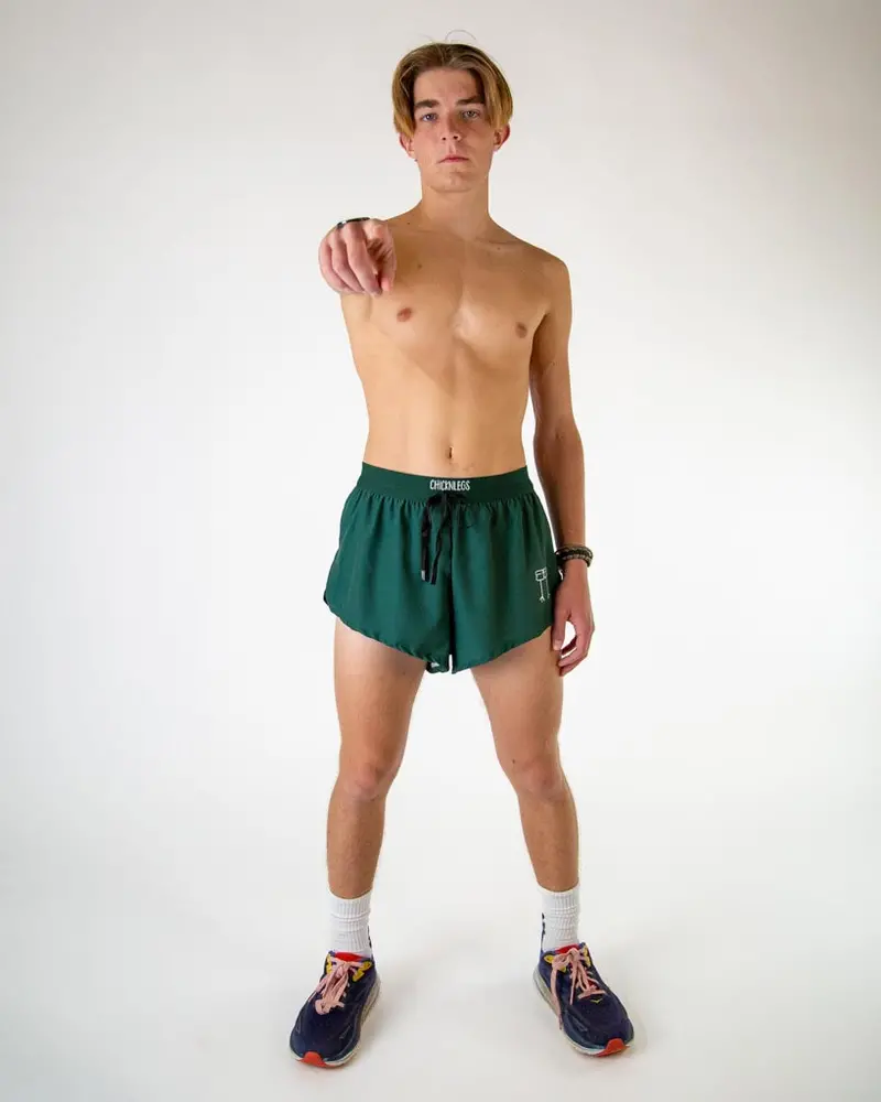 Men's Forest Green 2" Ds Split Shorts 5