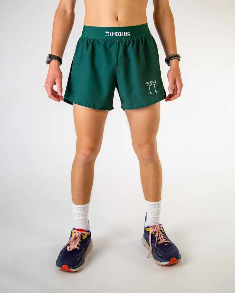 Men's Forest Green 4" Half Split Shorts 1