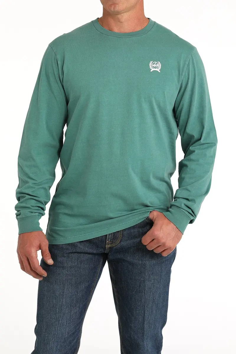 Mens Green Cinch Long Sleeve Tee 1