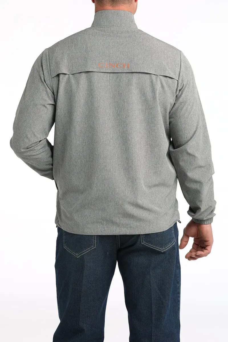 Mens Grey Cinch 1/2 Zip Windbreaker 2