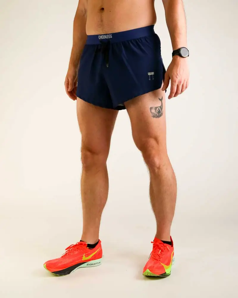 Men's Navy Blue 2" Ds Split Shorts 3