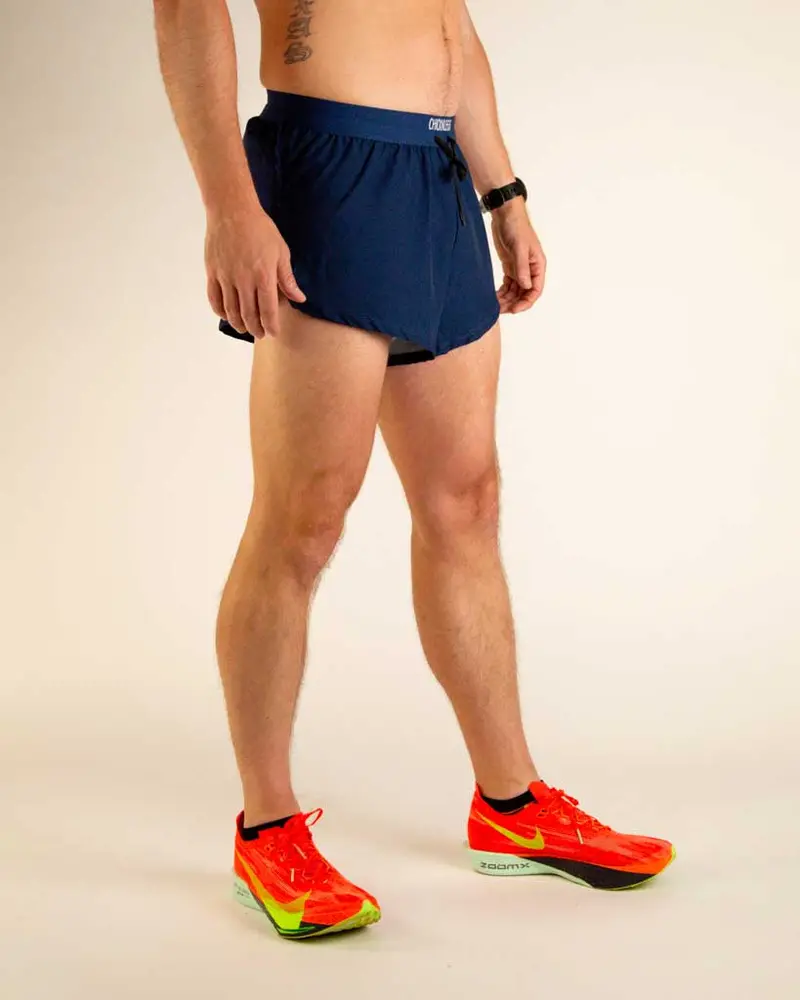 Men's Navy Blue 2" Ds Split Shorts 4