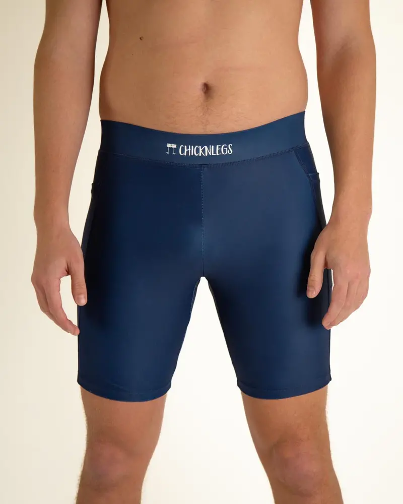 Men's Navy Blue 8" Half Tights 1