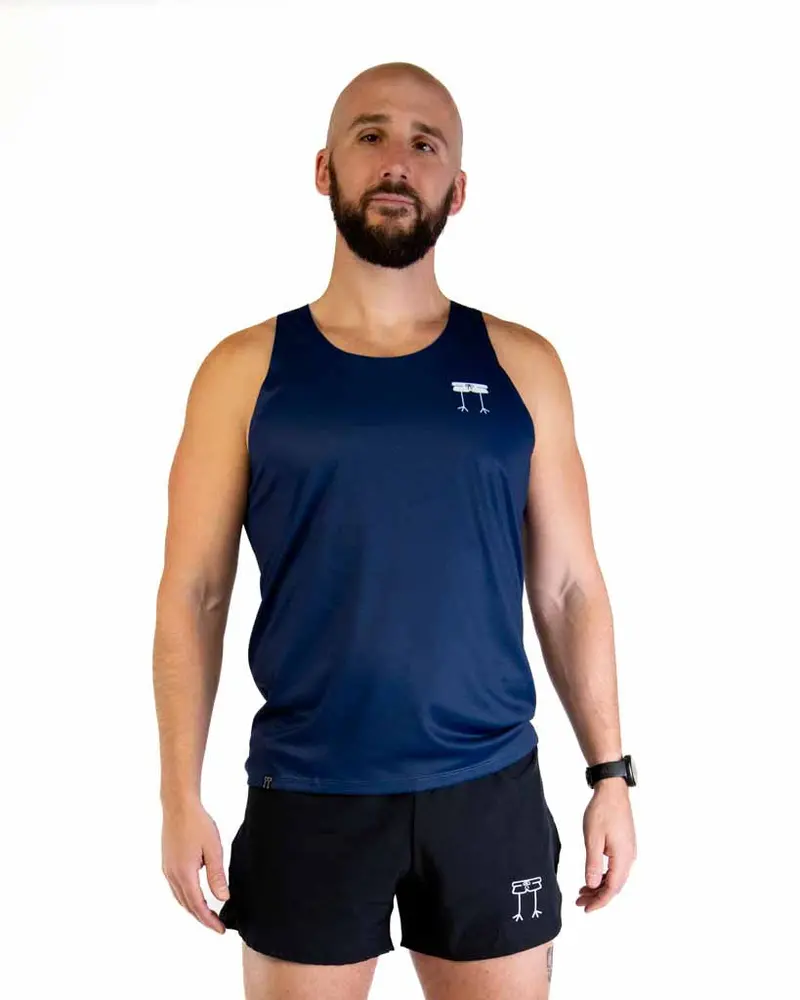 Men's Navy Blue Performance Singlet 1