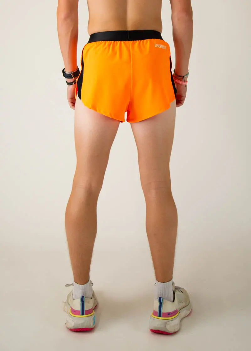 Men's Neon Orange 2" Split Shorts 5