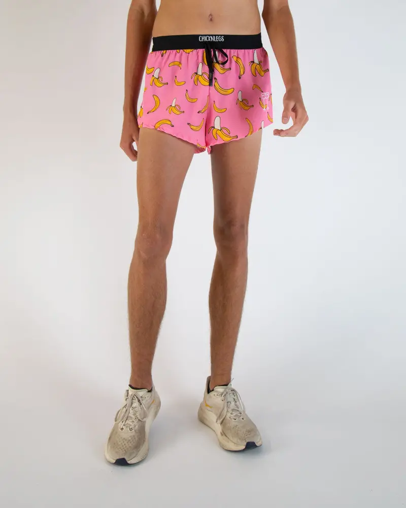 Men's Pink Bananas 2" Ds Split Shorts 1