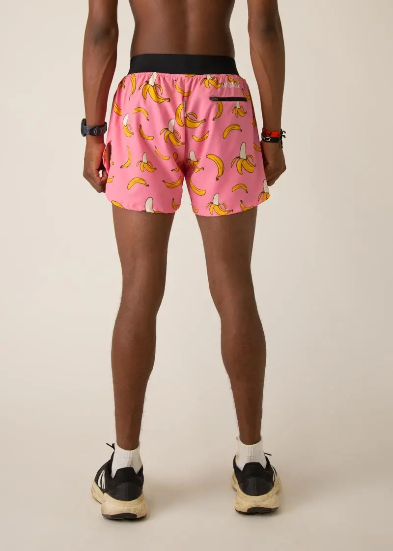 Men's Pink Bananas 4" Half Split Shorts 4
