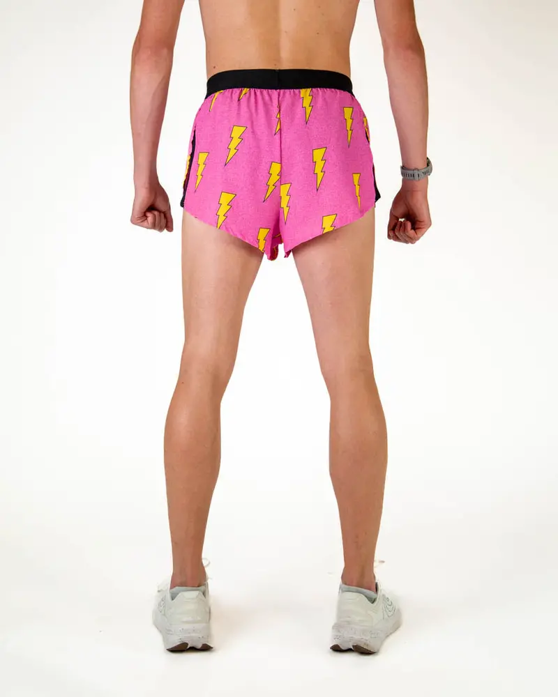 Men's Pink Bolts 2" Ds Split Shorts 5