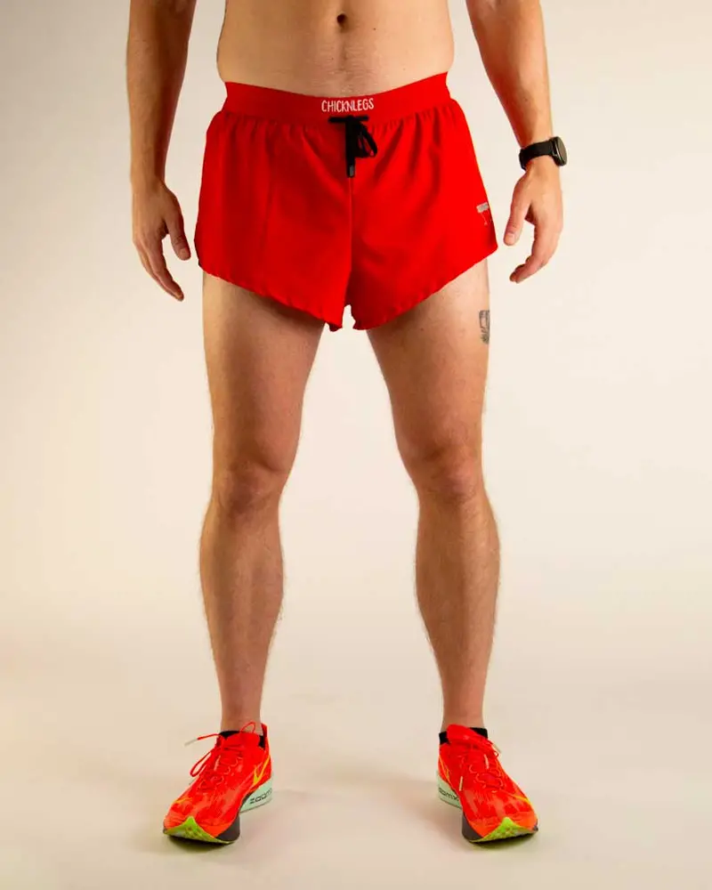 Men's Red 2" Ds Split Shorts 1