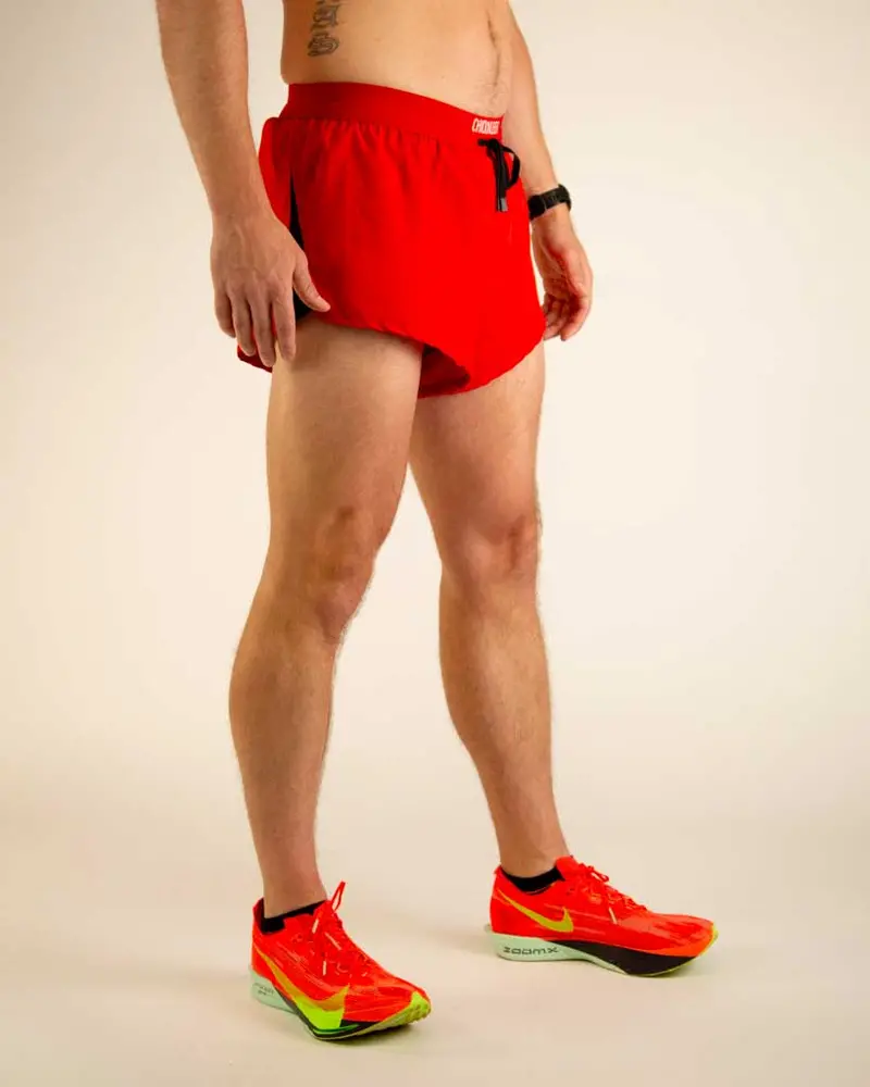 Men's Red 2" Ds Split Shorts 4