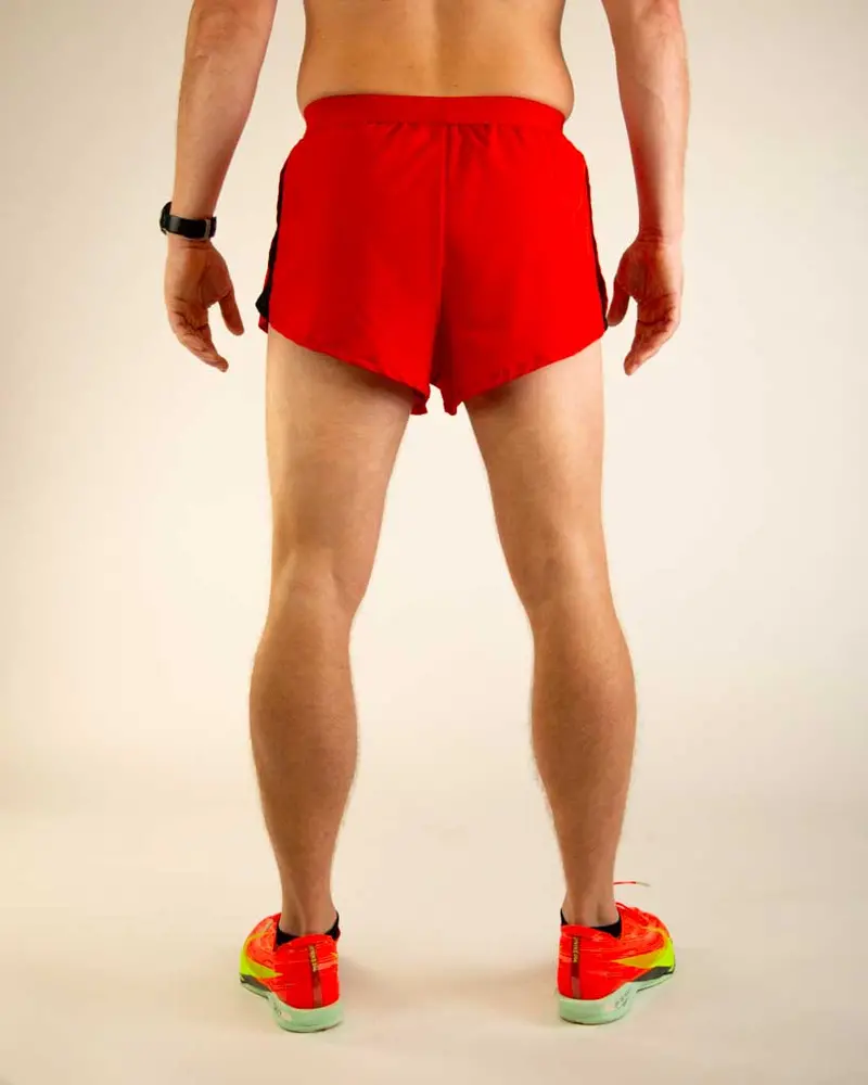 Men's Red 2" Ds Split Shorts 5