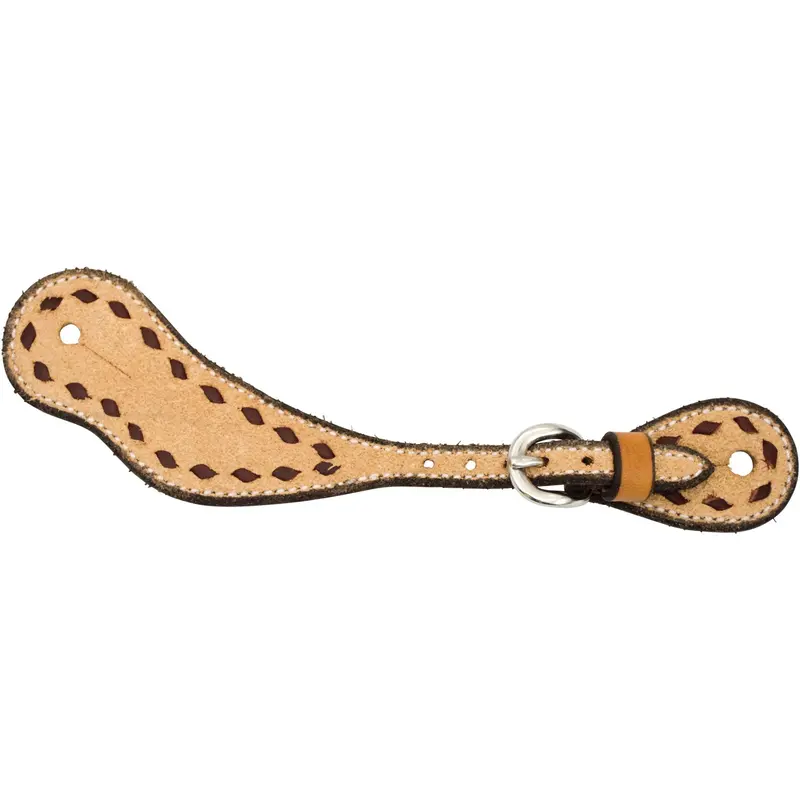 Men's Roughout Spur Straps With Buckstitch 1