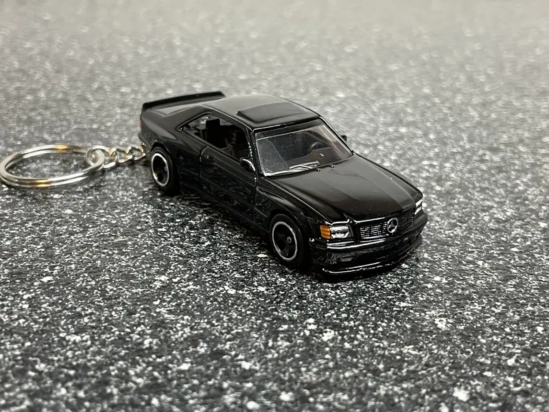 Mercedes Benz 560 Sec Amg Keychain Black Hot Wheels Matchbox 1