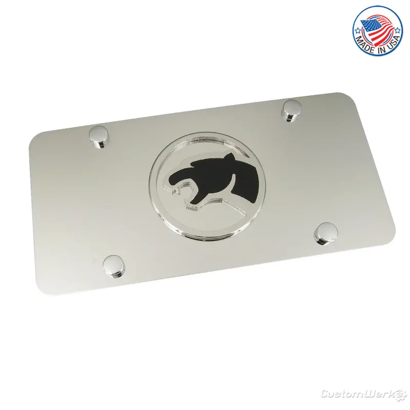 Mercury Cougar Logo License Plate (Chrome) 1